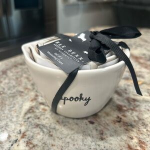 Rae Dunn Spooky White Ceramic Measuring Cups